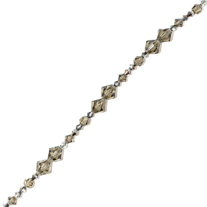 Preciosa Bead Strand in Smoky Grey