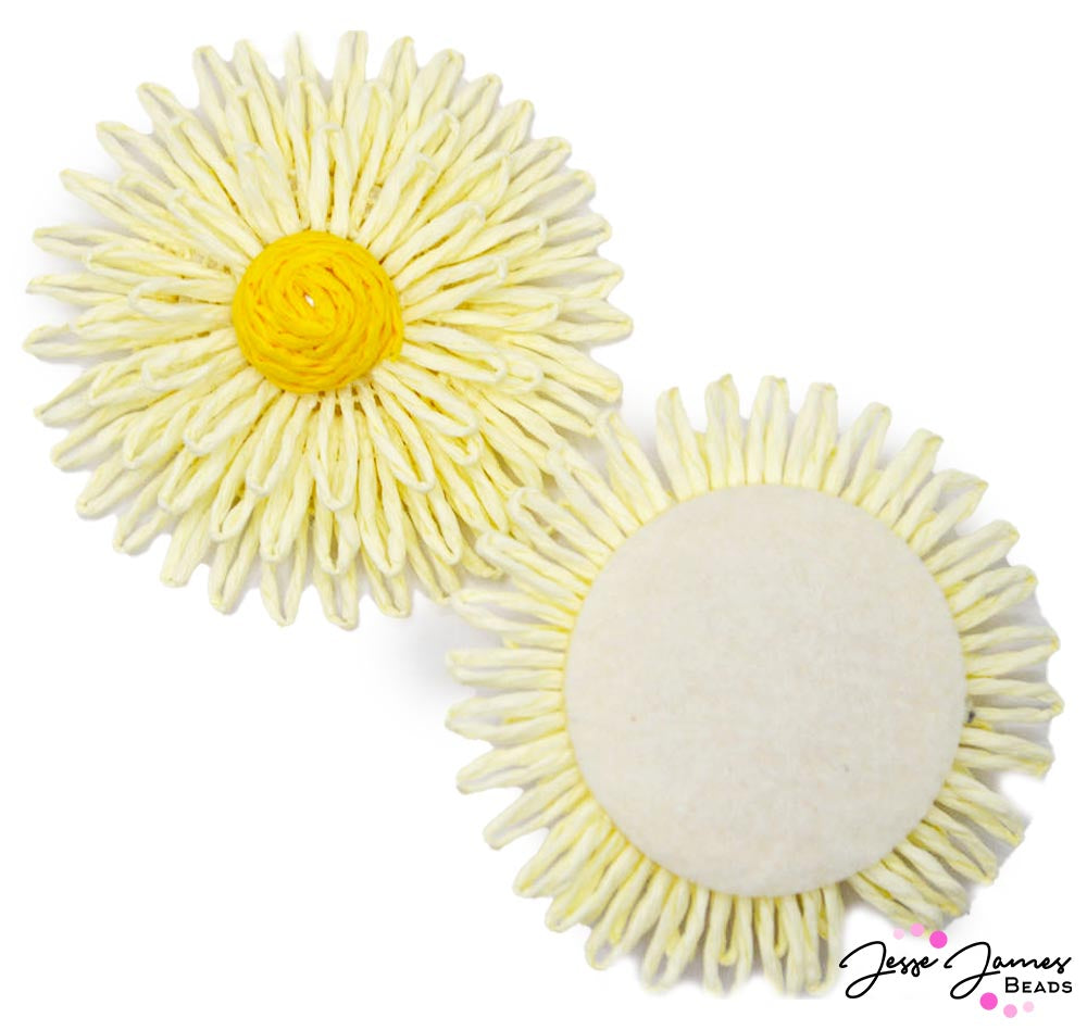 Let this fabulous flower inspire you to craft jewelry that reflects the serene elegance of a beachside retreat. Create pieces that are as calming and beautiful as a day at the shore. Embrace the past and design something truly timeless and elegant! Measures 60mm. Flat Back jewelry making embellishment. 
