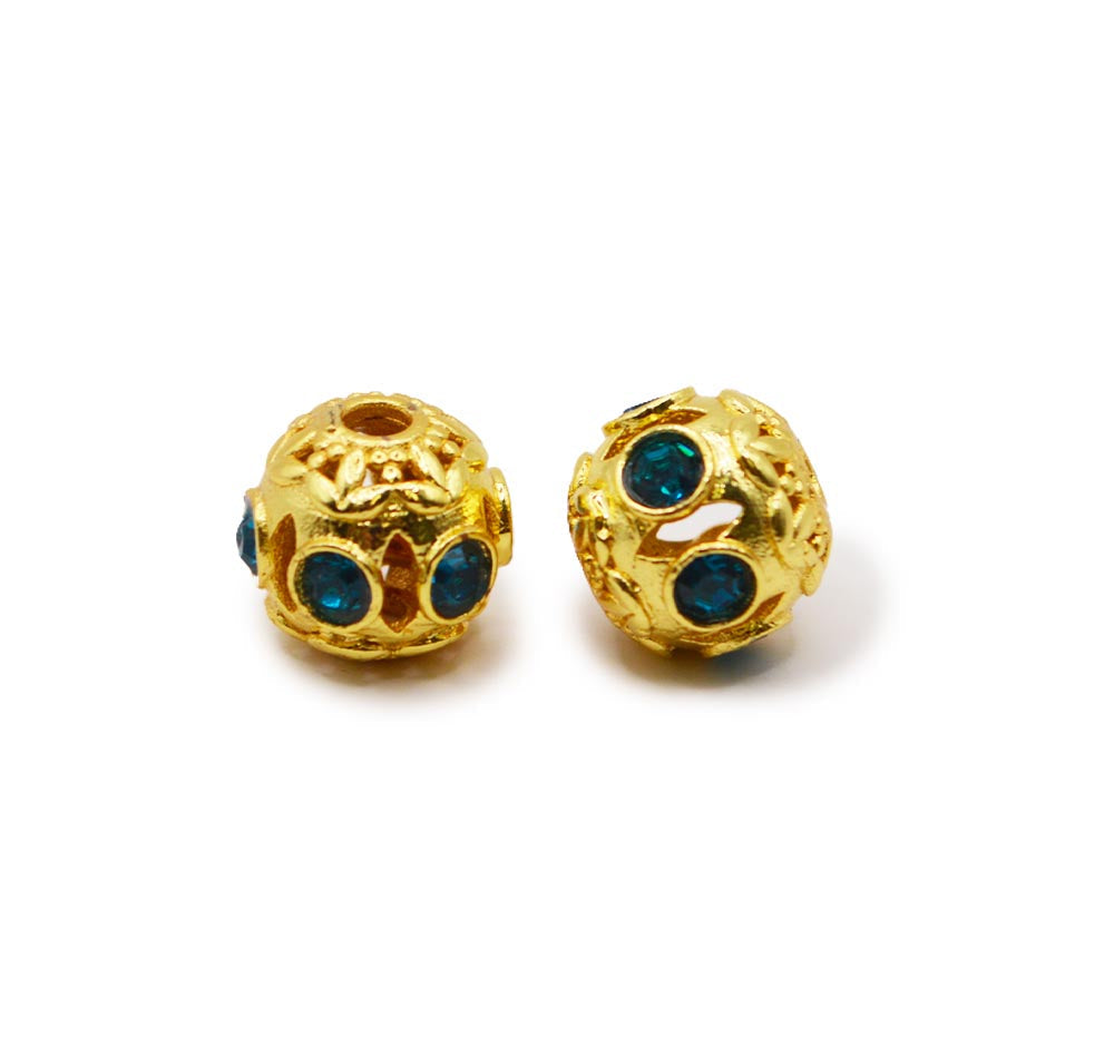 Radiant Spectrum Bead Pair in Blue