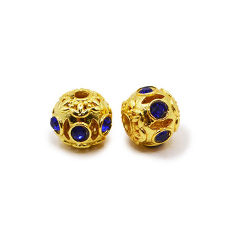 Radiant Spectrum Bead Pair in Dark Blue