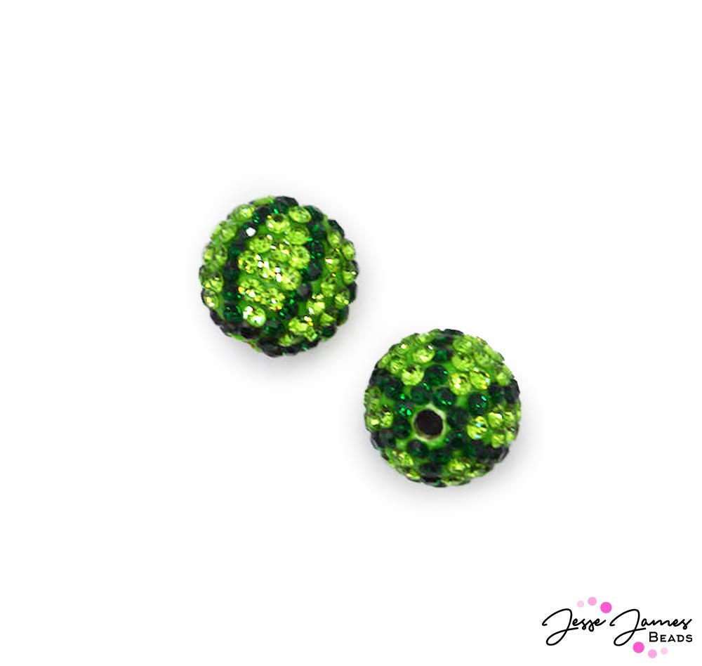 Add a splash of fruity fun to your jewelry creation. This playful pair of watermelons features rhinestone sparkle perfect for earrings, keychains, charm bracelets, and more. Sweeten up your jewelry creations with this pair of juicy beads! Each bead measures 16mm. Sold in pairs.