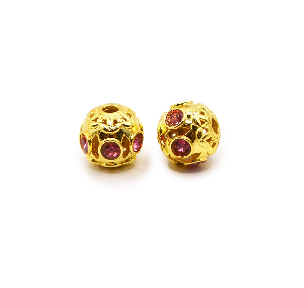Radiant Spectrum Bead Pair in Pink