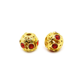 Radiant Spectrum Bead Pair in Red