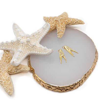 Rhinestone Crab Claws Charm Pair