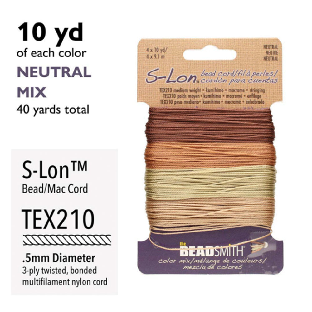 S-Lon Bead Cord in Neutral Colors