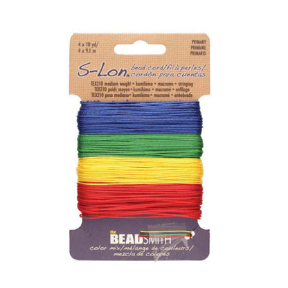 S-Lon Bead Cord in Primary Colors