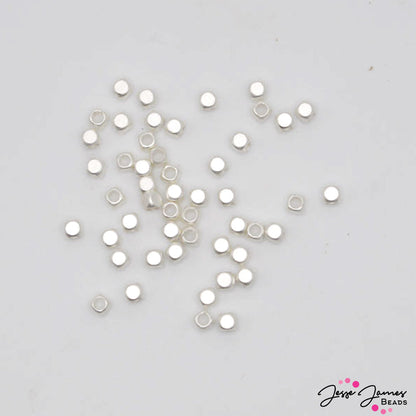 These adorable 3mm spacer beads are perfect for adding brushed silver beauty to your next jewelry piece. Beads come in a set of 50.