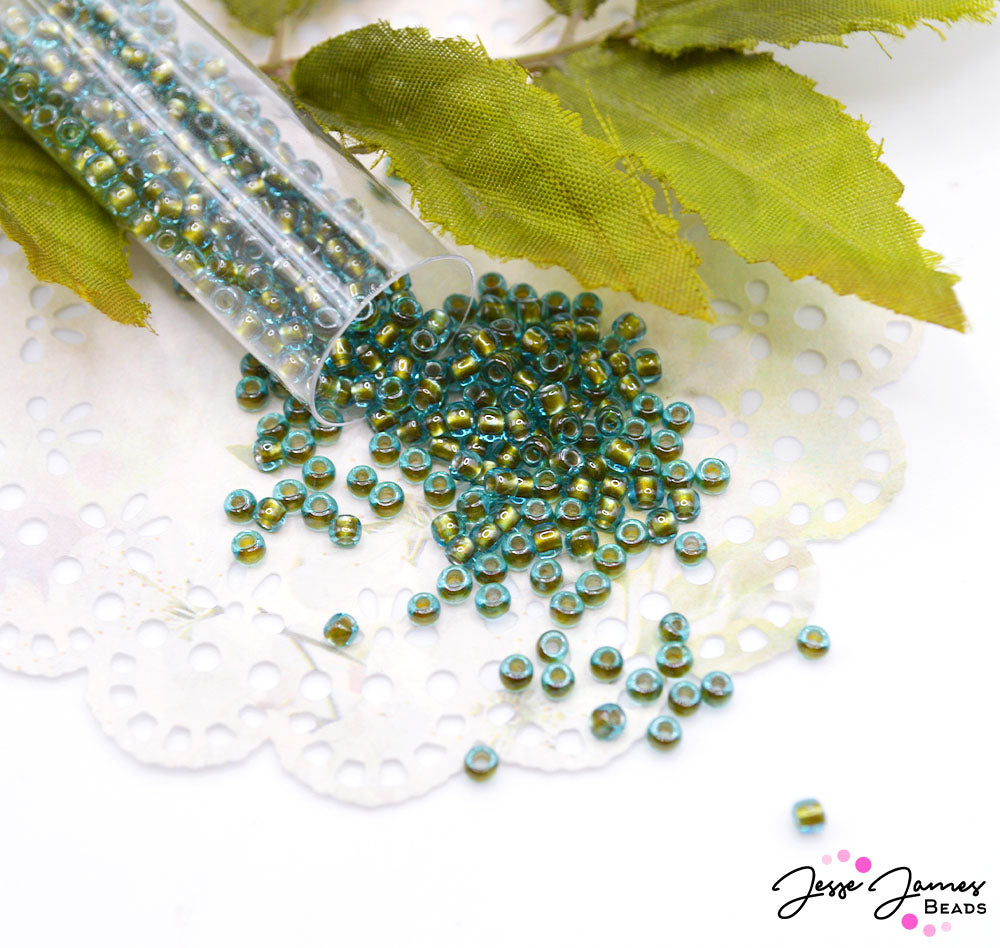 TOHO 8/0 Seed Beads in Silver Lined Aqua