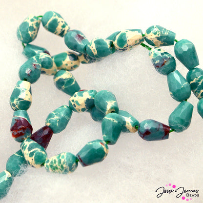 Seeing Green Impression Jasper Stone Beads