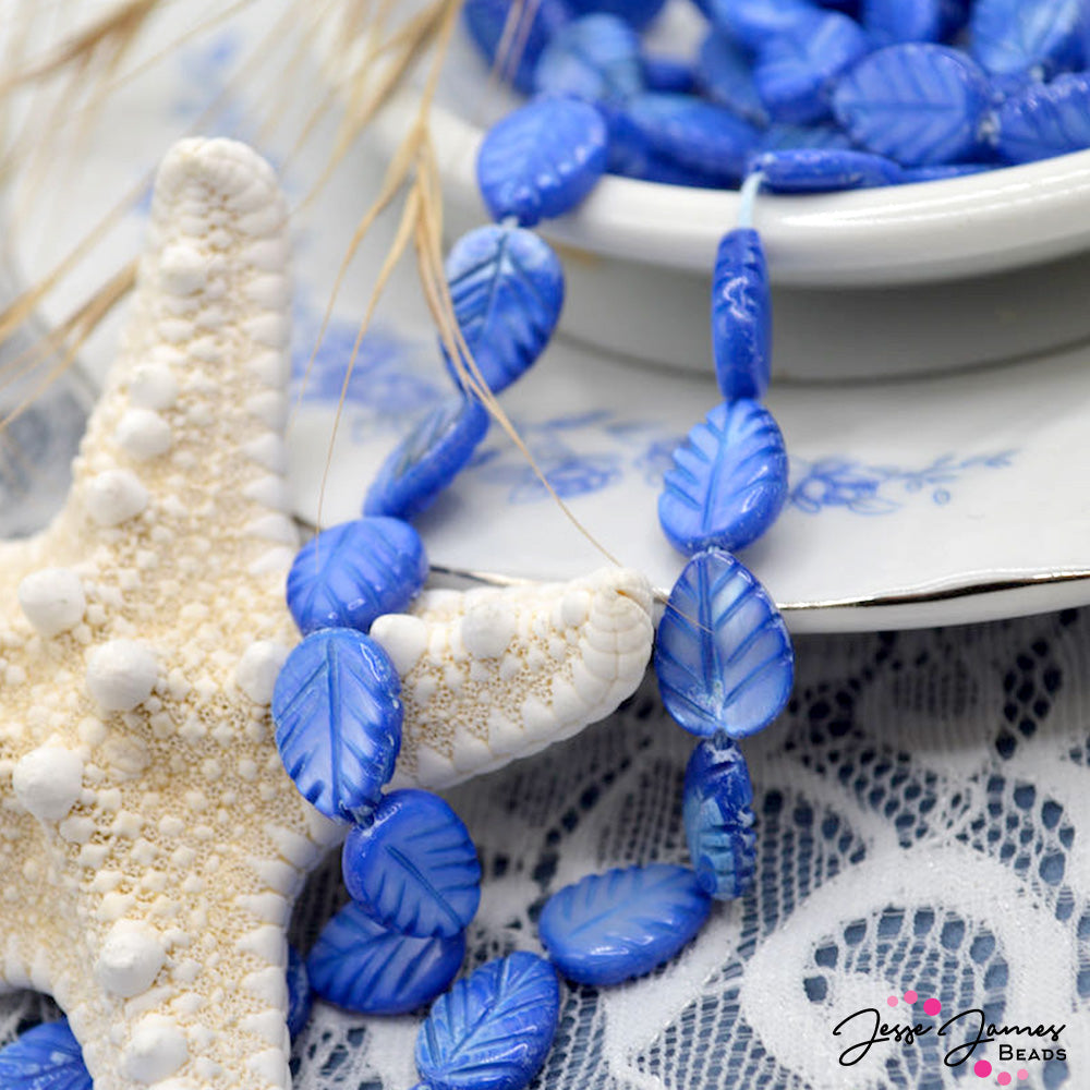 Shell Bead Strand in Royal Blue