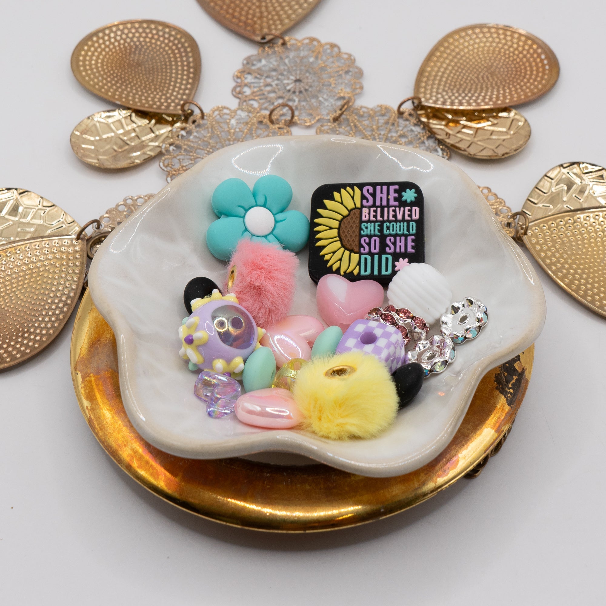 Bite-Sized Silicone Bead Mix in Cake Icing