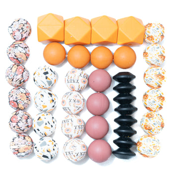 Silicone Bead Mix in Cozy Halloween