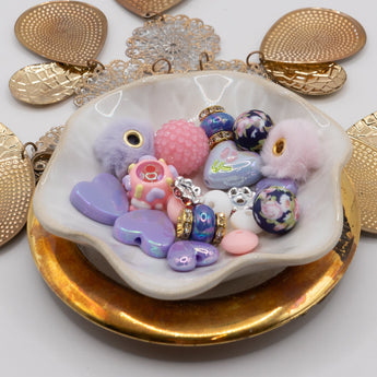 Bite-Sized Silicone Bead Mix in Lavender Haze