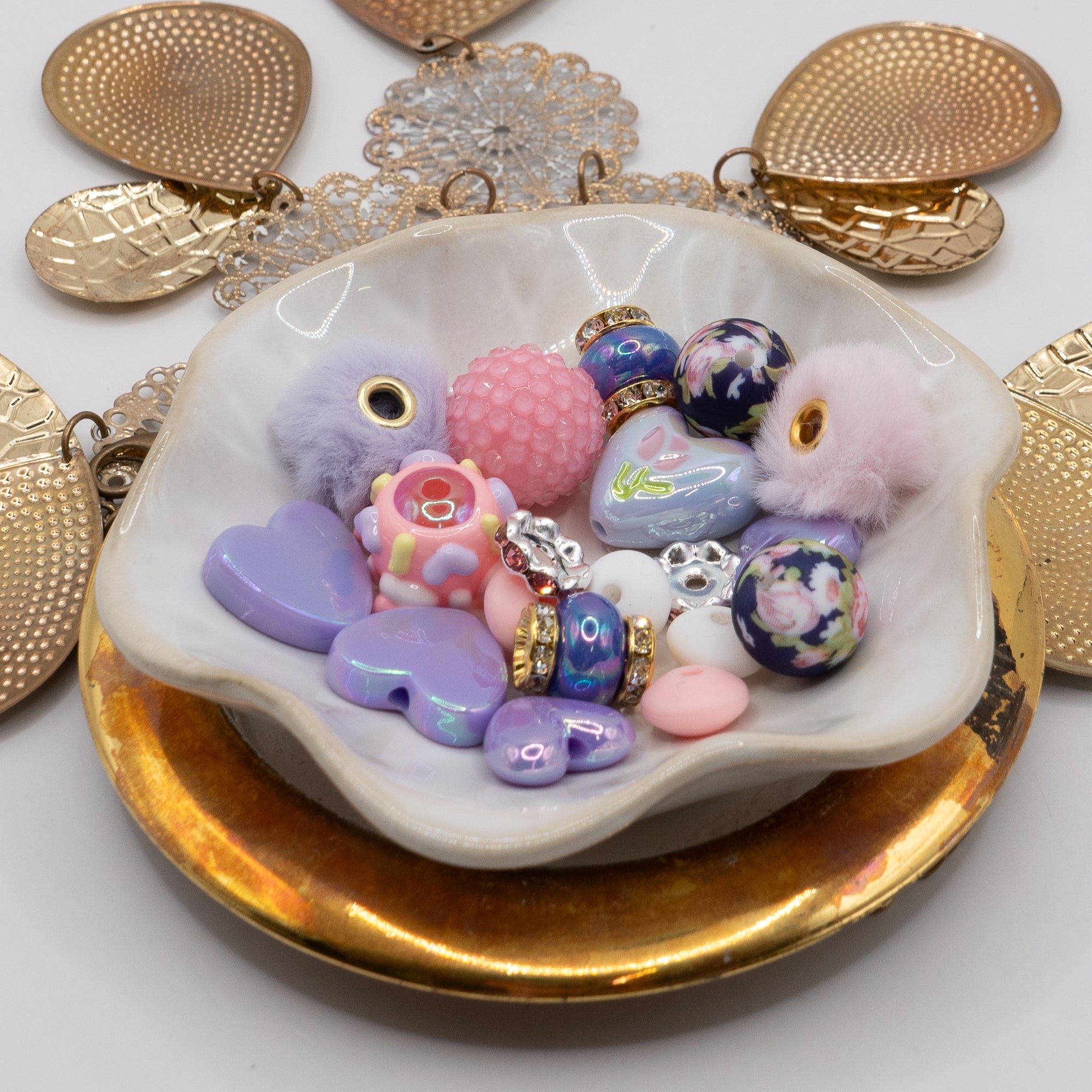 Bite-Sized Silicone Bead Mix in Lavender Haze