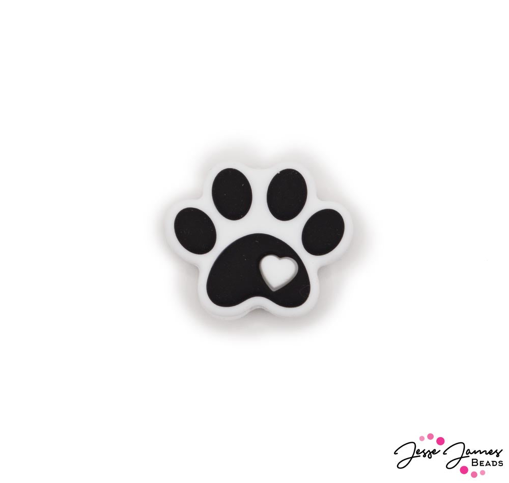 Silicone Focal Bead in Puppy Love