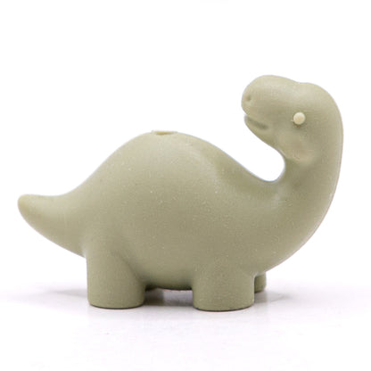 Silicone Focal Bead in Olive the Green Brachiosaurus