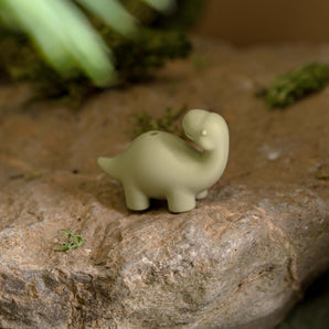 Silicone Focal Bead in Olive the Green Brachiosaurus