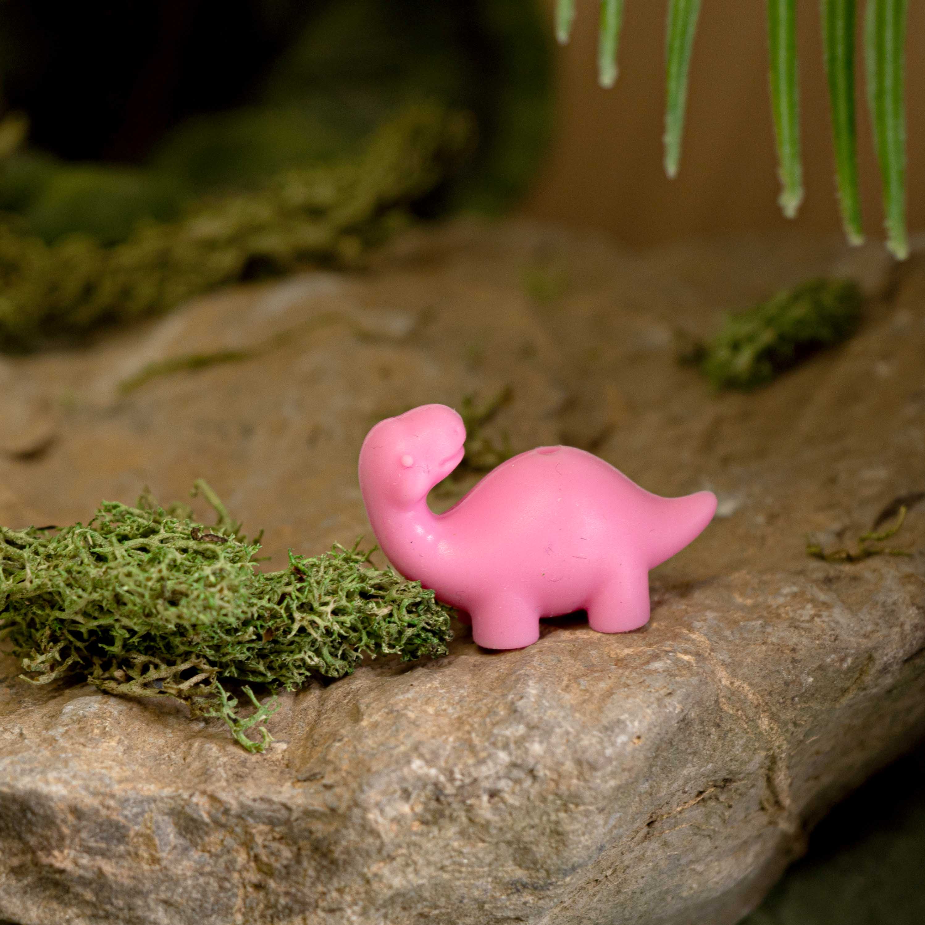 Silicone Focal Bead in Priscilla the Pink Brachiosaurus