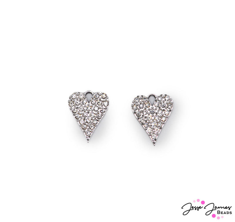 Charm Pair in Silver Heart