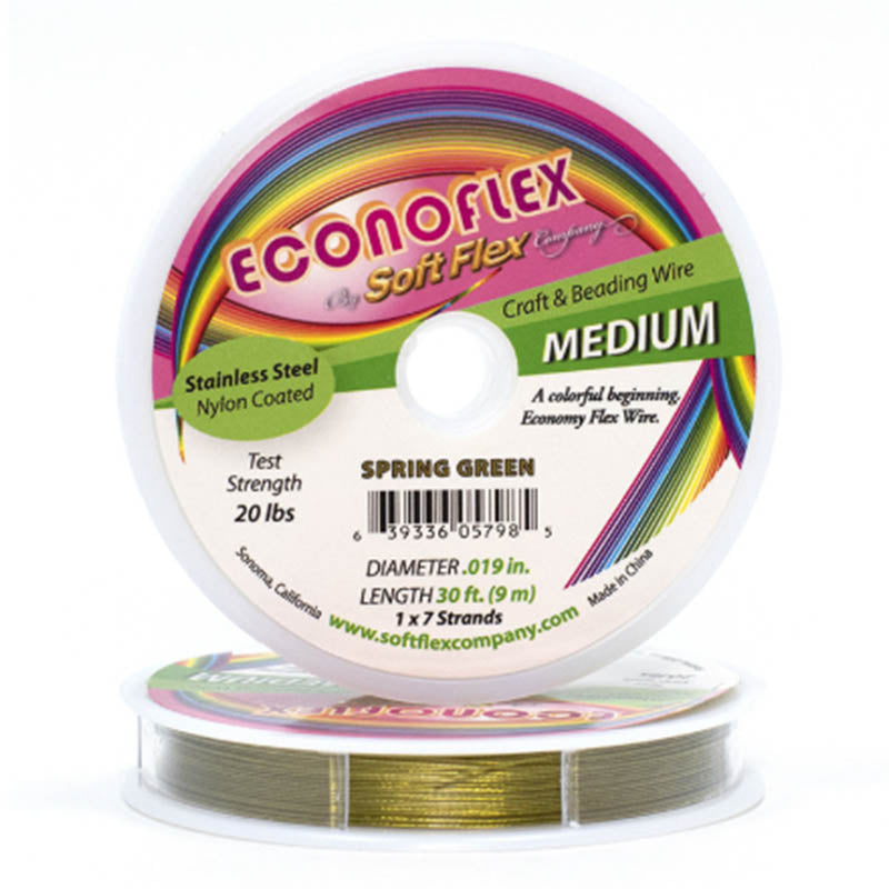 Econoflex Soft Flex Econoflex Beading Wire in Spring Green - Jesse James Beads