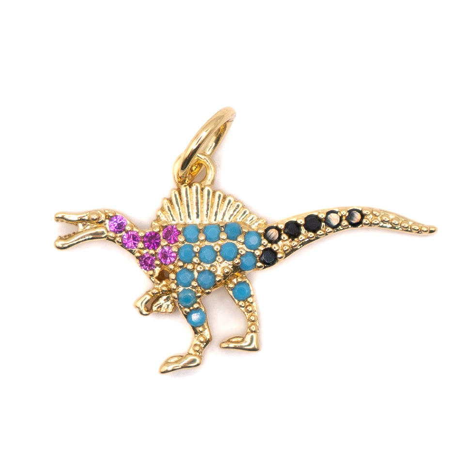 SpinoSparkle Brass Micro Pave Cubic Zironia Charm