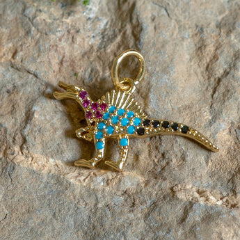 SpinoSparkle Brass Micro Pave Cubic Zironia Charm