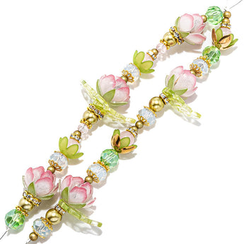 Spring Bead Strand Duo in Water Lilly