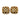Square Bead Pair in Black Snake