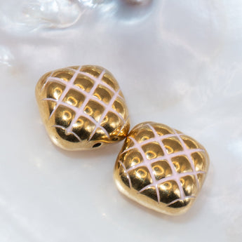 Square Bead Pair in Mermaid Scales