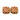 Square Bead Pair in Red Snake