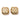 Square Bead Pair in White Snake