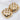 Square Bead Pair in White Snake