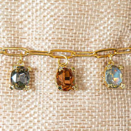 Stackable Paperclip Chain Link Gold Bracelet