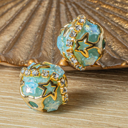 Star-Crossed Boho Bead Pair in Teal