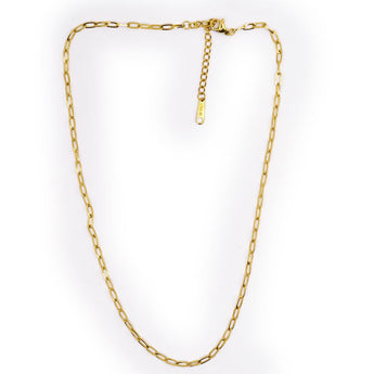 Step Into Chic 18K Gold Paperclip Necklace Chain
