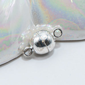 Sterling Silver Plated Round Magnetic Clasp