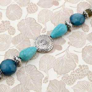Stone Bead Strand in Live, Laugh, Longhorn