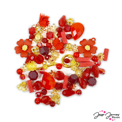 Strawberry Rhubarb Mini Bead Mix By Jesse James Beads