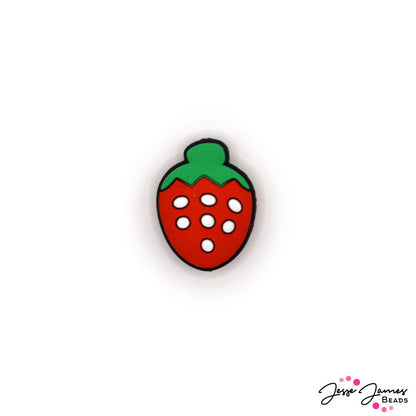 Sweet Strawberry Silicone Focal Bead