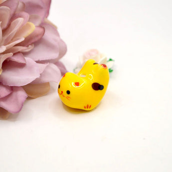 Taco the Jumping Cat Ceramic Bead