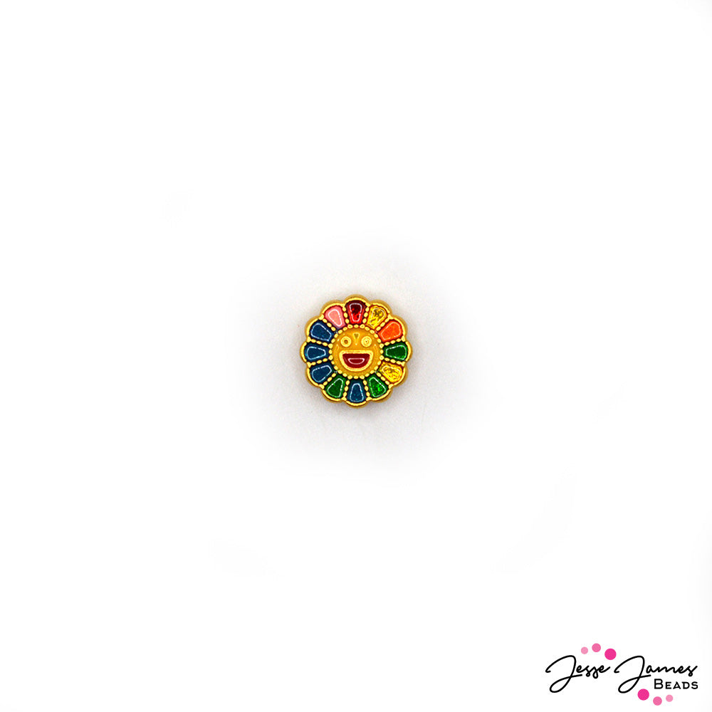 The Laughing Daisy Rainbow Focal Bead