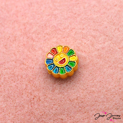 The Laughing Daisy Rainbow Focal Bead