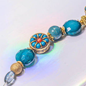 Tibetan Boho Bead Strand in Underwater Treasure