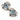 Tibetan Heart Bead Pair in Blue Crystal