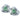 Tibetan Heart Bead Pair in Green Crystal