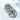 Tibetan Heart Bead Pair in Green Crystal