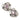 Tibetan Heart Bead Pair in Pink Crystal