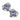 Tibetan Heart Bead Pair in Purple Crystal
