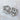 Tibetan Heart Bead Pair in White Crystal