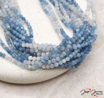 Ombré Stone Bead Set in Aquamarine